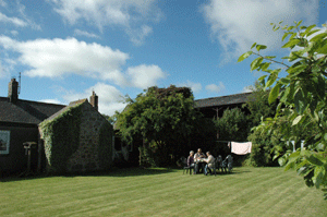 The back garden at Heather Cottage